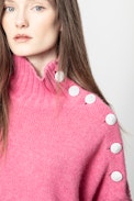 Alma Cachemire Sweater - Women's pink sweater, oversize, in cashmere