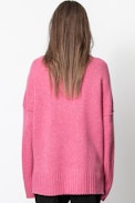 Alma Cachemire Sweater - Women's pink sweater, oversize, in cashmere