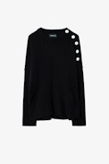 Malta Cachemire Jumper - Women's black sweater, in cashmere