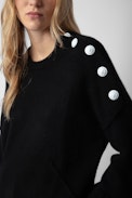 Malta Cachemire Jumper - Women's black sweater, in cashmere