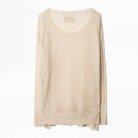 Pull Thursday Cachemire - Pull en cachemire beige femme.