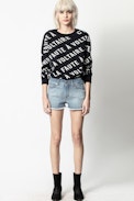 Anouck Voltaire Jacquard Sweater - Women’s purple printed sweater.