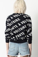 Anouck Voltaire Jacquard Sweater - Women’s purple printed sweater.