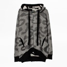 Cárdigan Lennox Leo - Cárdigan con capucha para mujer con estampado de leopardo, cachemira reciclada