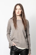 Pull Cici Patch Cachemire - Pull femme, en cachemire.