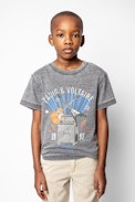 Camiseta Kita Infantil - Camiseta gris para niño
