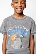 Camiseta Kita Infantil - Camiseta gris para niño