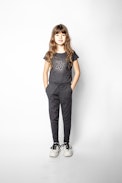 Child’s Caly jumpsuit - Girl’s gray jumpsuit.