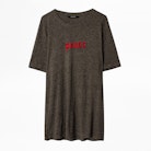 T-Shirt Ted - T-shirt kaki homme inscription "Peace".