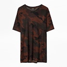 Tommy T-Shirt - Men’s linen T-shirt with camouflage motif.