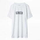 Bella Voltaire T-shirt - Women's white printed T-shirt.