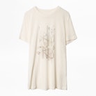Azedi Strass Jormi T-Shirt - Women’s white T-shirt with rhinestones.
