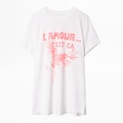Azedi Amour T-Shirt - Women's white printed T-Shirt.