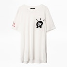 Ted Jormi T-Shirt - Men's white T-shirt with motifs.