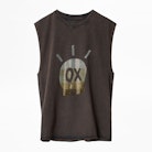Top Weny Skull Jormi - Graues Damentop.