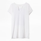 Photoprint Henley T-shirt - Women's white printed T-shirt.