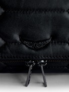 Rock Quilted Clutch - Rock iconic women’s quilted black leather clutch.