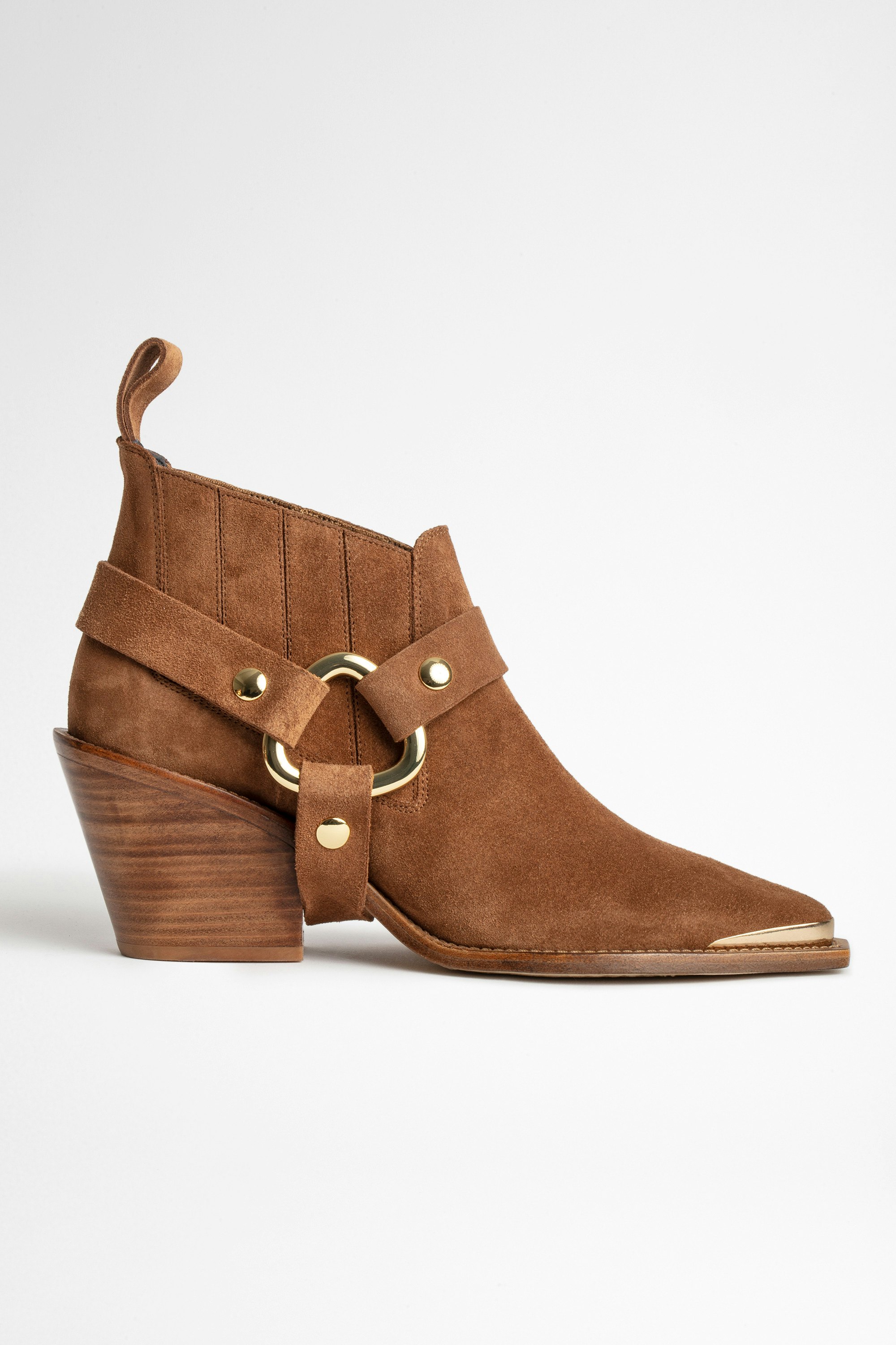 N'Dricks Suede Ankle Boots Women’s brown heeled ankle boots