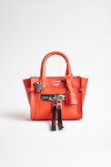 Candide Nano Zip Bag - Women's red smooth leather mini bag