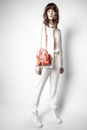 Candide Nano Zip Bag - Women's red smooth leather mini bag