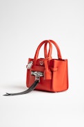 Candide Nano Zip Bag - Women's red smooth leather mini bag
