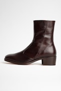 Botines Preiser - Botines de cuero marrón de estilo vintage para mujer