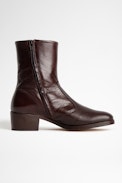 Botines Preiser - Botines de cuero marrón de estilo vintage para mujer