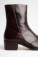 Botines Preiser - Botines de cuero marrón de estilo vintage para mujer