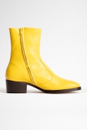 Preiser Boots - Vintage style women's yellow leather boots
