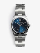 Orologio Zadig Blue Dial - Orologio in acciaio inossidabile con quadrante blu navy e motivo a teschio.
