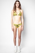 Tofino Bathing Panty - Women's yellow and black swimsuit panty.