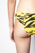 Tofino Bathing Panty - Women's yellow and black swimsuit panty.