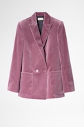 Visko Velvet Blazer - Women’s purple velvet blazer.