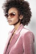 Visko Velvet Blazer - Women’s purple velvet blazer.