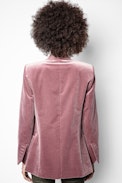 Visko Velvet Blazer - Women’s purple velvet blazer.