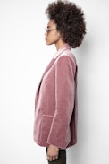 Visko Velvet Blazer - Women’s purple velvet blazer.