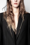 Viva Serti Blazer - Women’s black wool blazer.