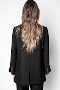 Viva Serti Blazer - Women’s black wool blazer.