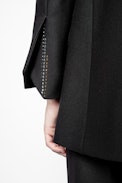 Viva Serti Blazer - Women’s black wool blazer.