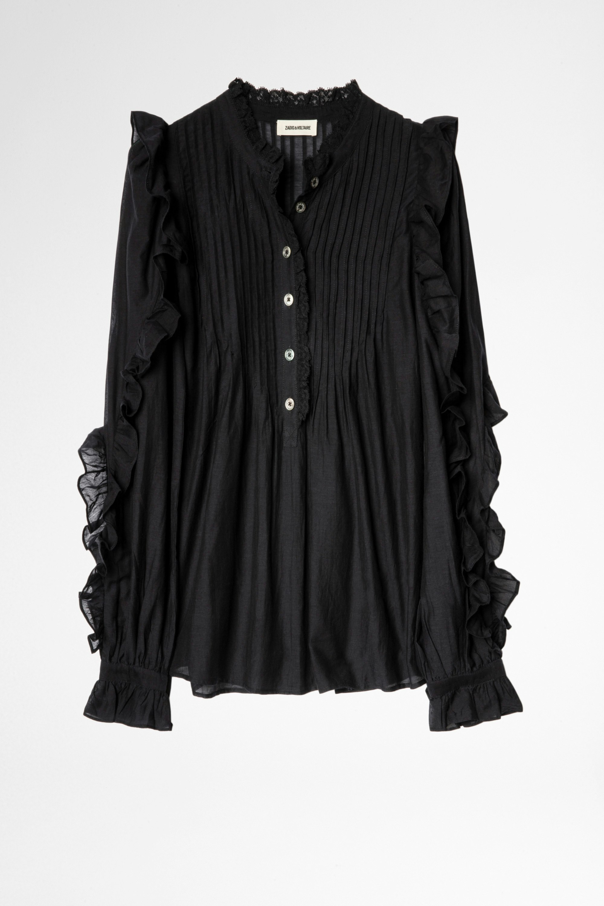 Timmy Tomboy Tunic - Zadig&Voltaire women's  black cotton tunic.