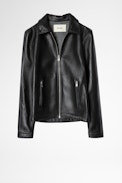 Luk straight-cut lambskin bomber jacket - Men’s black leather jacket