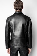 Luk straight-cut lambskin bomber jacket - Men’s black leather jacket