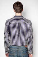 Camicia Serge - Camicia blu navy a righe da uomo