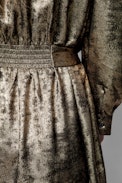 Robe Retouch Gold - Robe dorée femme, courte, fluide.