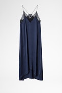 Risty Jac ZV Silk Dress - Navy blue silk dress.