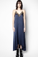 Risty Jac ZV Silk Dress - Navy blue silk dress.