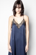 Risty Jac ZV Silk Dress - Navy blue silk dress.