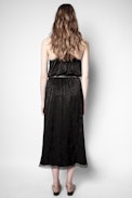 Rixi Jac Kaleido Silk Dress - Women’s printed black silk jacquard dress.