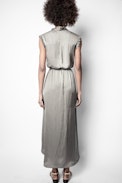 Robe Raos Satin - Robe grise femme.