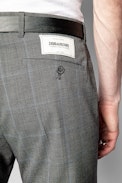 Hose Paris Wool Tech - Graue Herrenhose mit Karomuster